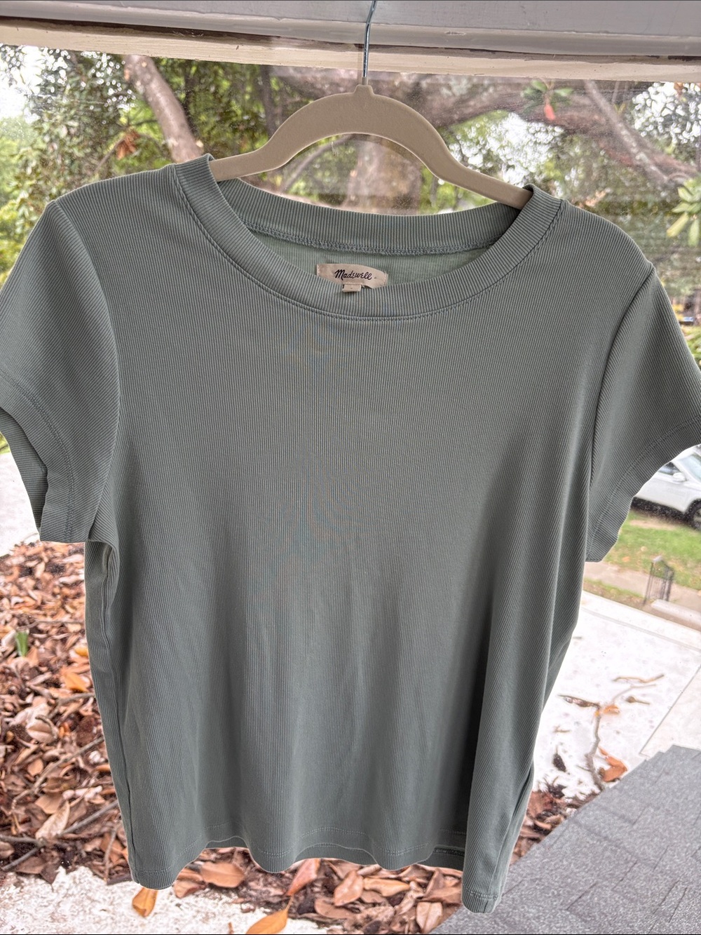 Madewell Short Sleeve Crewneck Tee in Olive